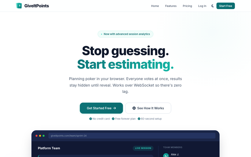 GiveItPoints planning poker