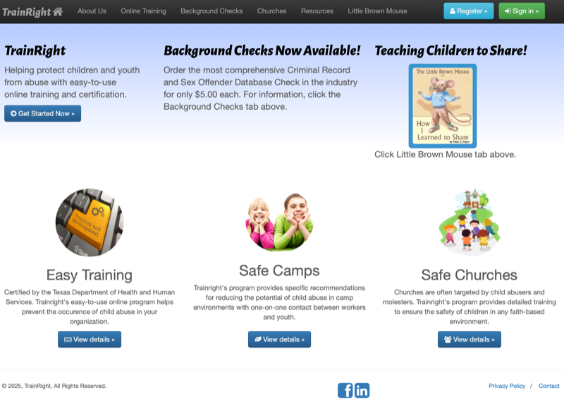 TrainRight dashboard